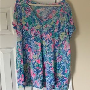 EUC Mermaids Cove 🧜‍♀️ Lilly Pulitzer Etta shirt